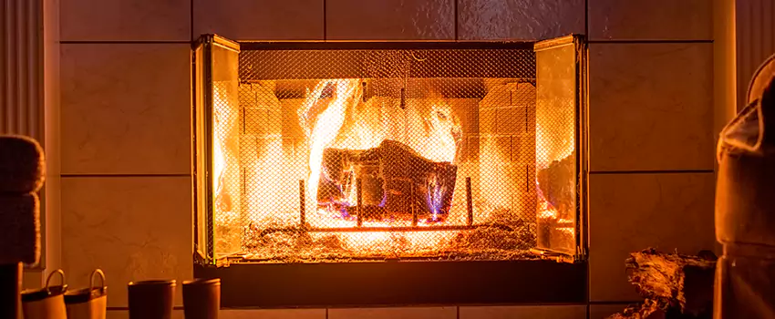 Mendota Hearth Landscape Fireplace Installation in North New Hyde Park, New York