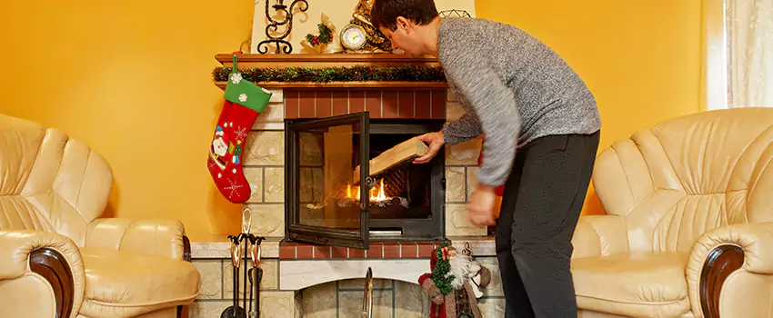 Rusted Metal Fireplace Restoration in North New Hyde Park, New York